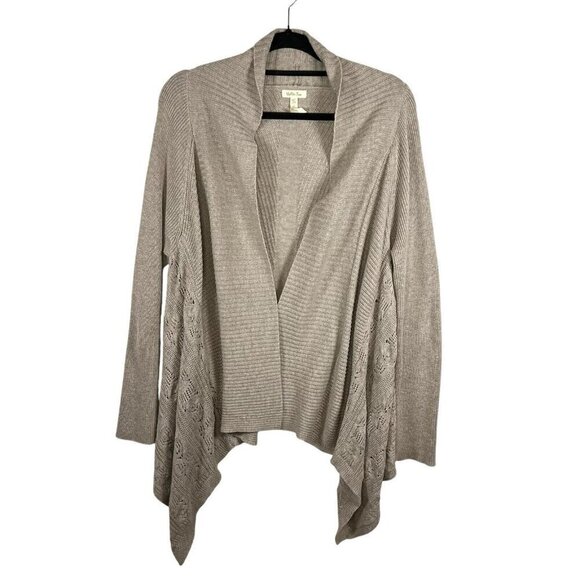 Matilda Jane Womens Cardigan Medium Beige Dream Chasers Lets Get Away Open Knit - Picture 1 of 9